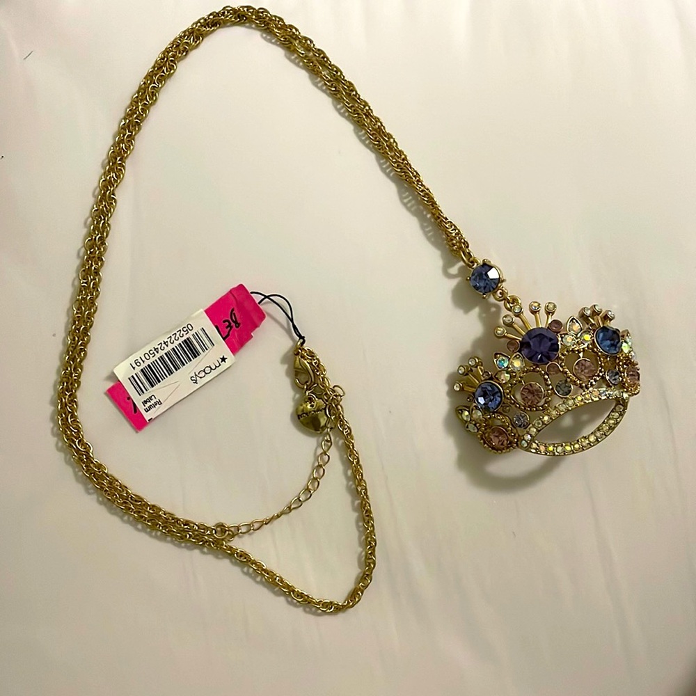 Betsey Johnson crown necklace